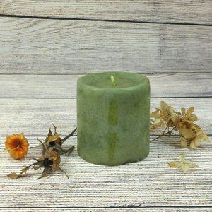 Green Round Candle Home Décor Fragrance Room Perfume Ornament Gift for You 3x3"